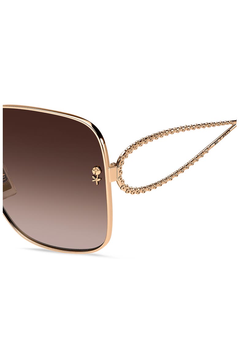 61mm Gradient Square Sunglasses, Alternate, color, GOLD COPPER/ BROWN SF