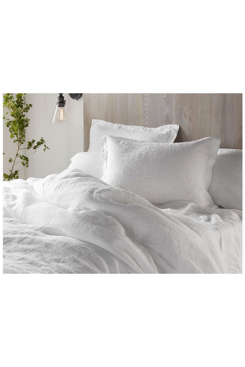 Relaxed Organic Linen Duvet Cover, Main, color, ALPINE WHITE