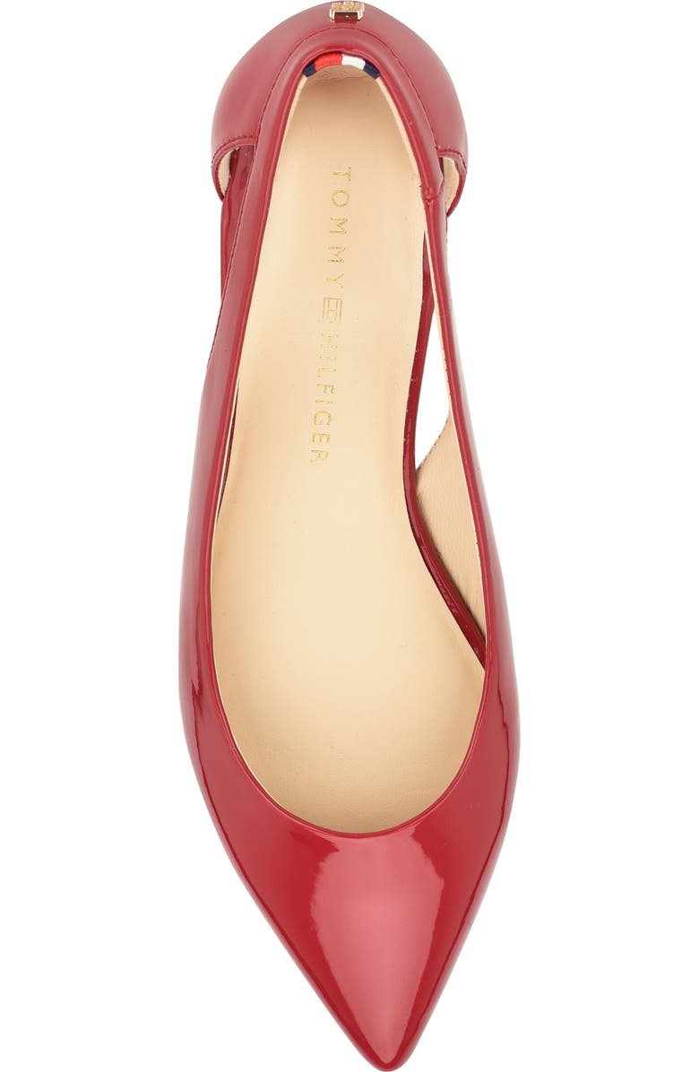 Tommy Hilfiger Velahi Pointed Toe Flat, Alternate, color, Medium Red
