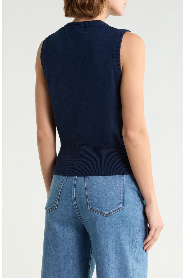 Button Sweater Vest, Alternate, color, NAVY