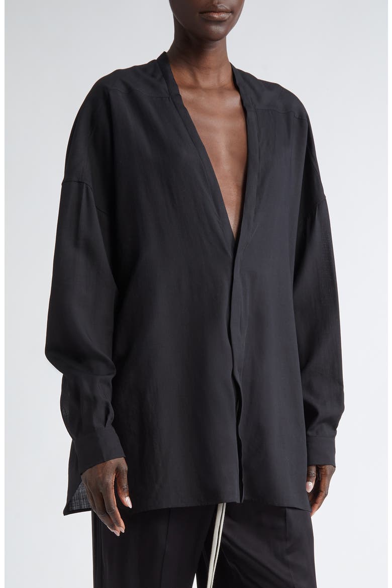 Lido Larry Virgin Wool Shirt, Main, color, BLACK