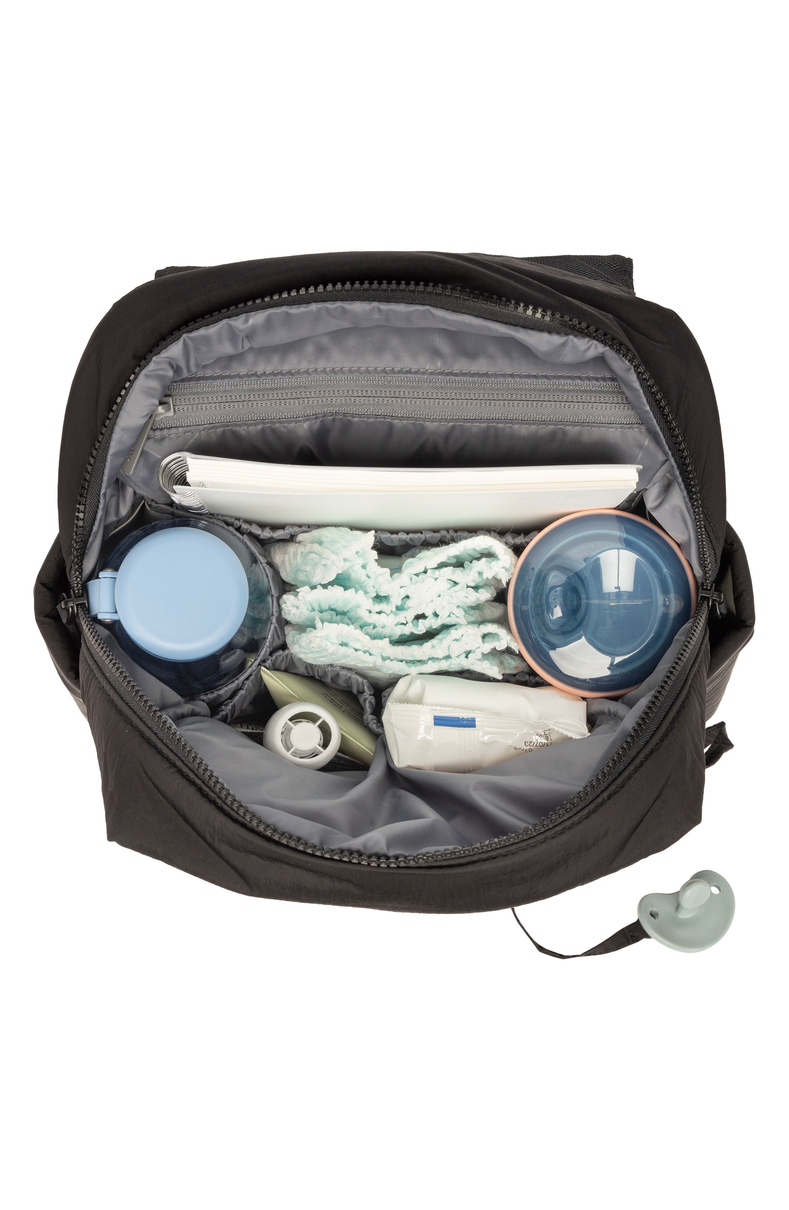 CALPAK Convertible Mini Diaper Backpack & Crossbody Bag, Alternate, color, Black