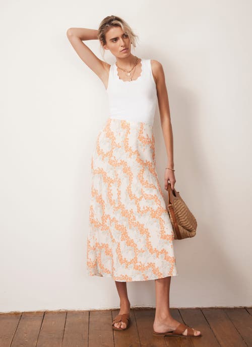 MINT VELVET MINT VELVET PRINT MIDI SLIP SKIRT 
