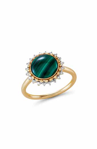 Frankie & Zoe Malachite & Diamond Ring