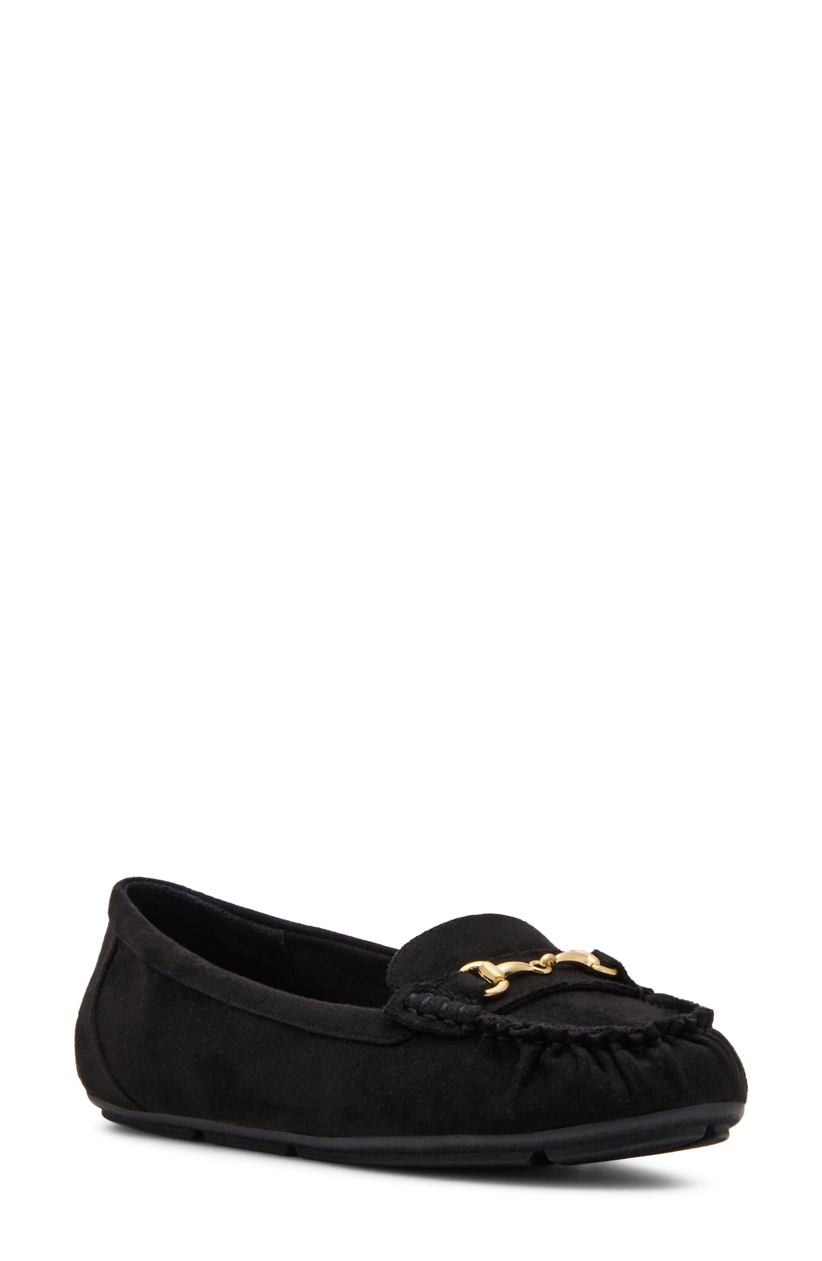 Anne Klein Hewlett Bit Loafer, Main, color, Black Suede