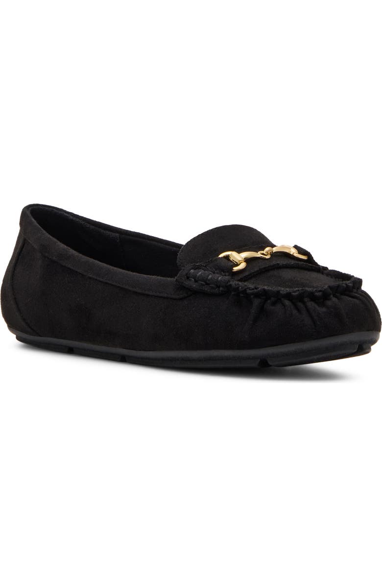 Anne Klein Hewlett Bit Loafer, Main, color, Black Suede