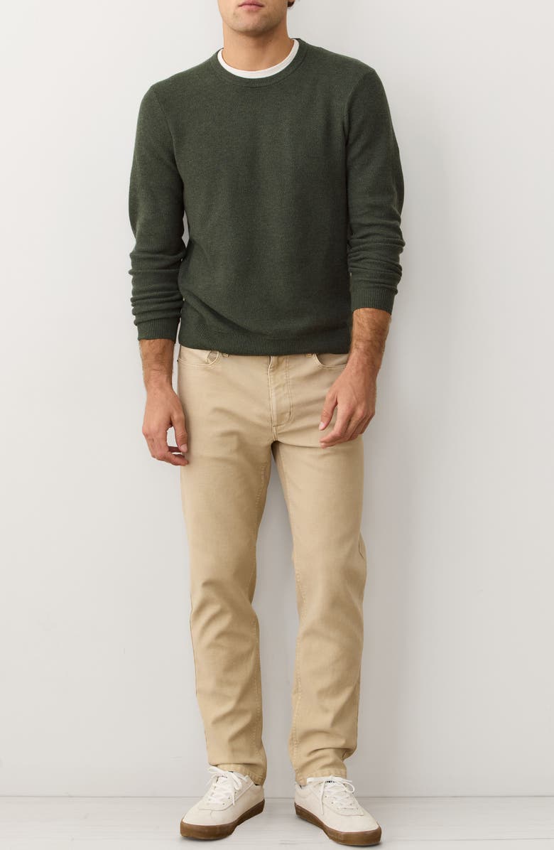 Marine Layer Textured Cotton Blend Crewneck Sweater, Alternate, color, Barbour