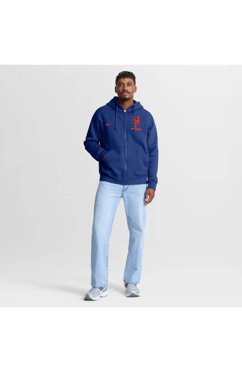 Nike Men's Nike Royal New York Mets Primetime Lockup Full-Zip Hoodie, Alternate, color, Royal