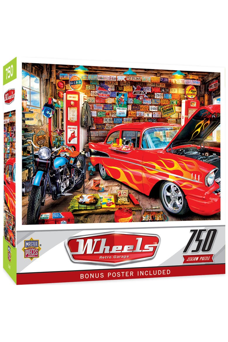 Retro Garage 750 Piece Jigsaw Puzzle, Main, color, Multicolor