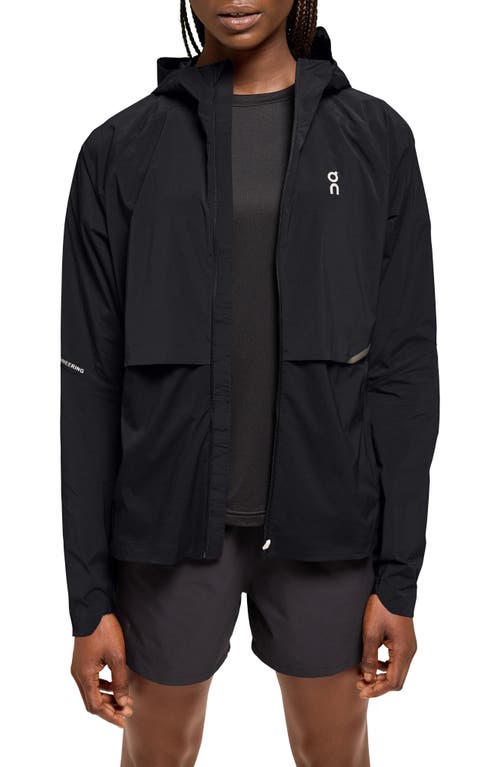 On Core Hooded Packable Running Jacket In Black