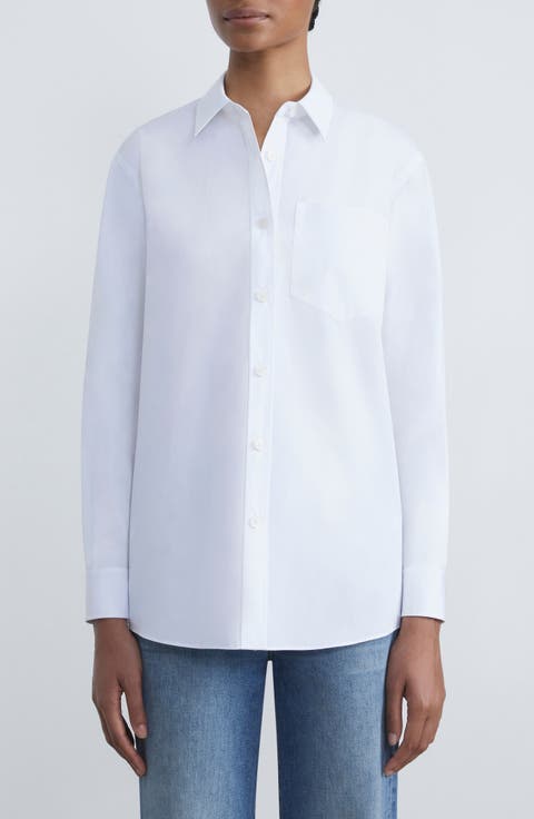 Oversize Organic Cotton Poplin Boyfriend Shirt