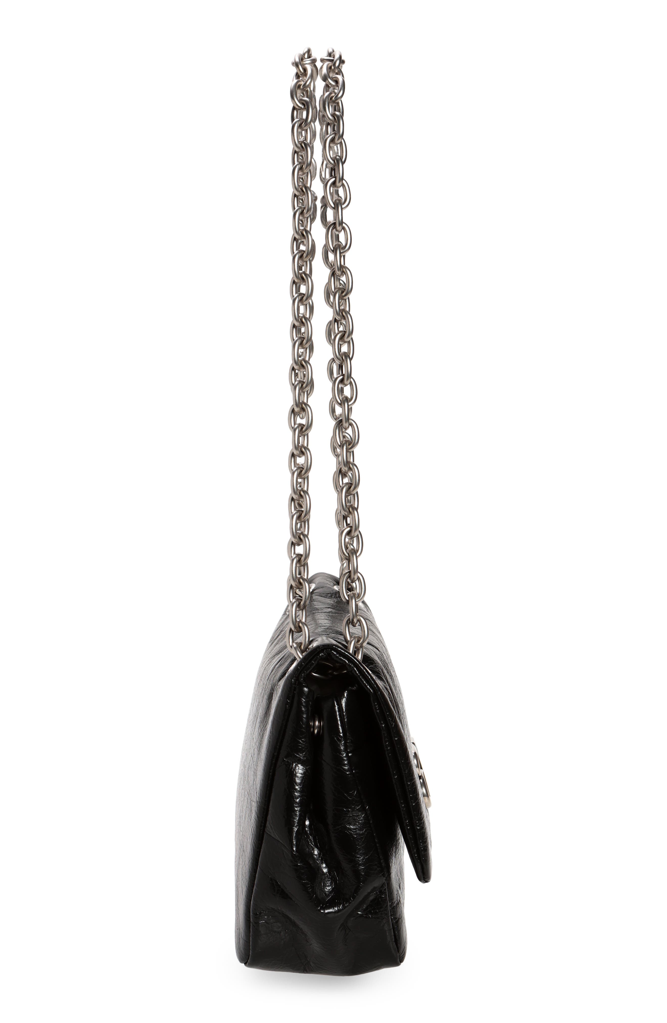 Balenciaga Mini Monaco Leather Shoulder Bag, Alternate, color, 