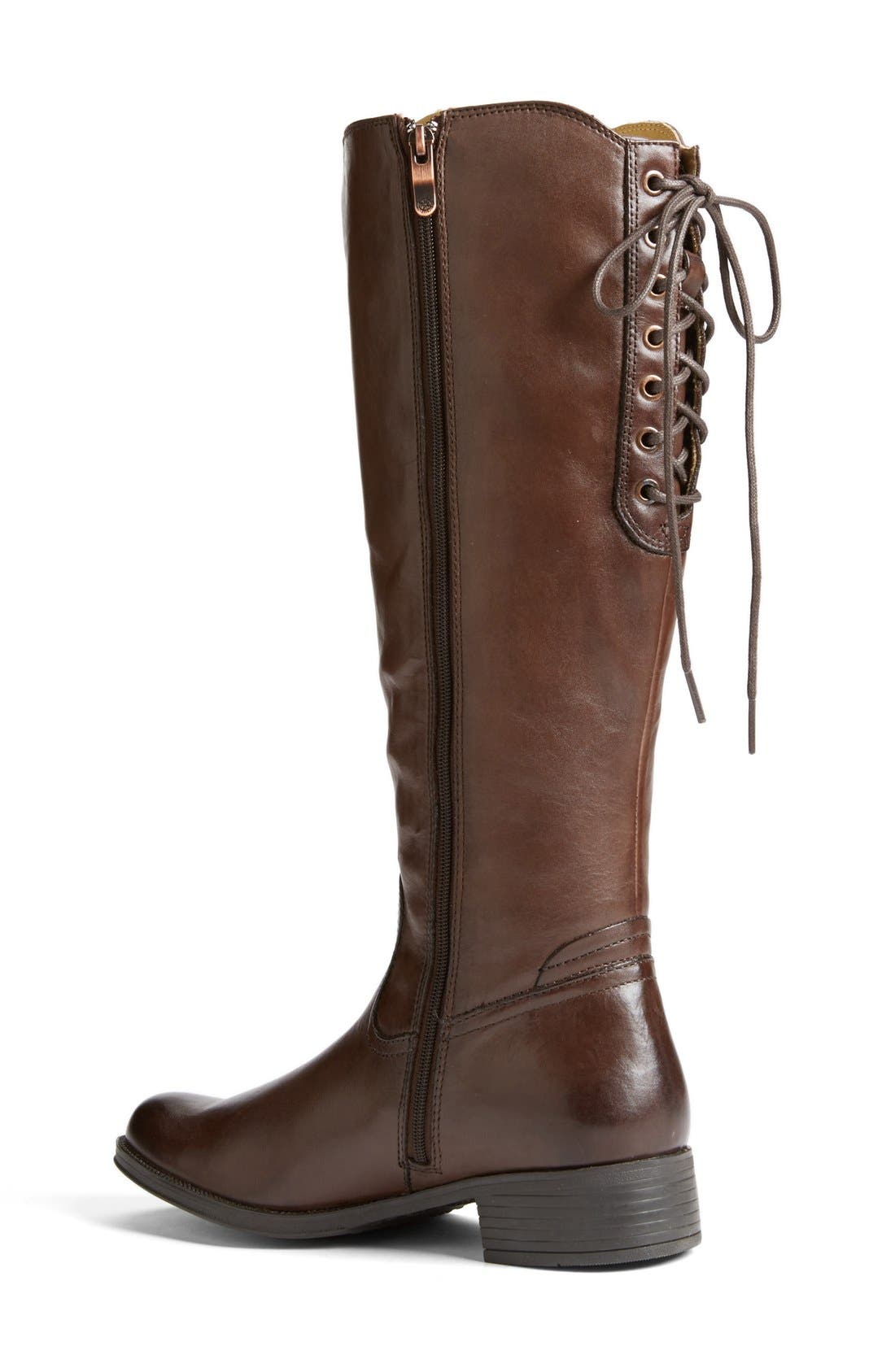 'Sara' Riding Boot, Alternate, color, BROWN