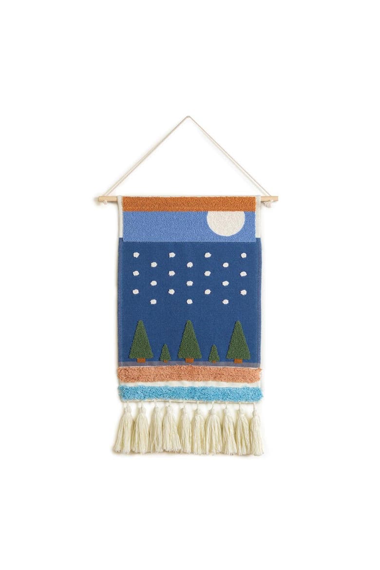 Winter Classroom Tapestry, Main, color, blue