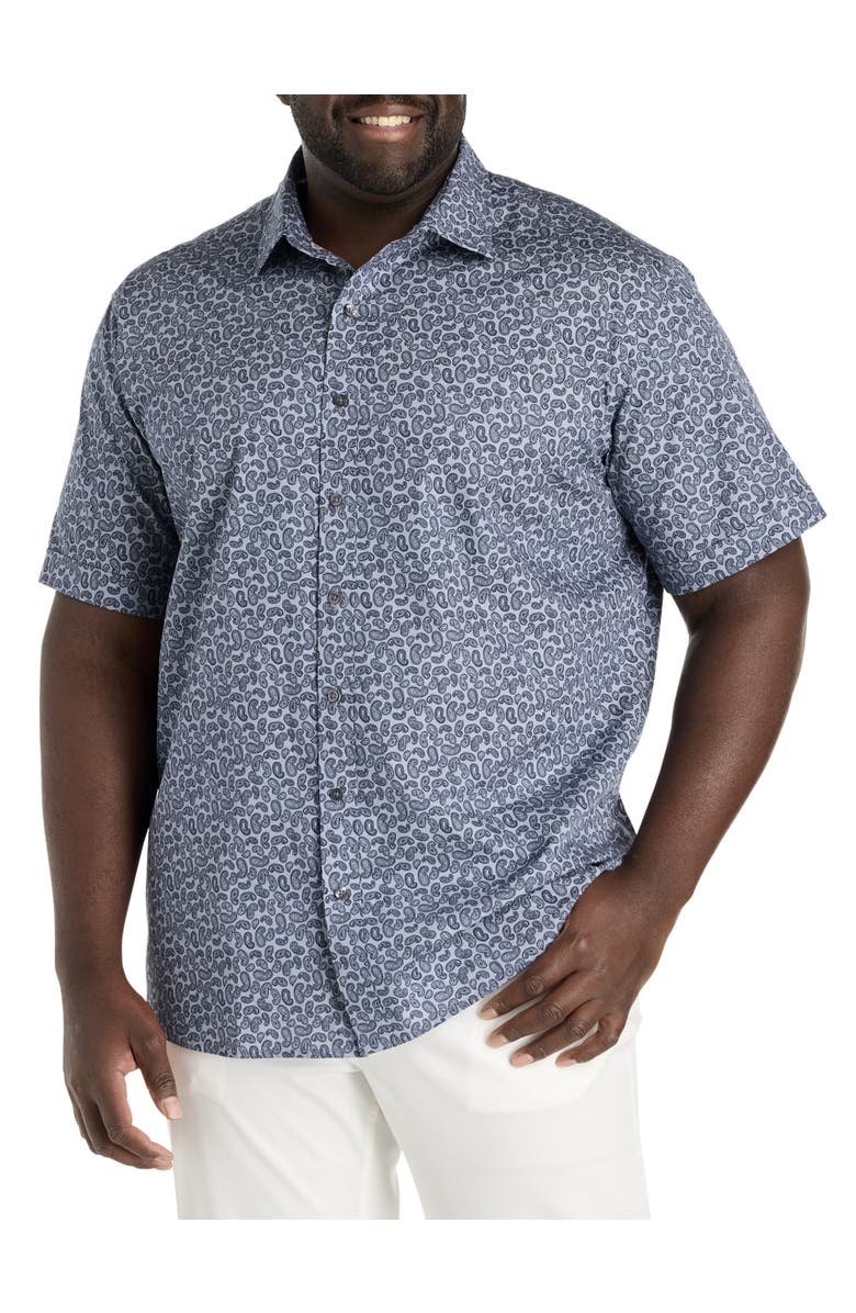 Synrgy by DXL Big & Tall Paisley Print Sport Shirt, Main, color, 