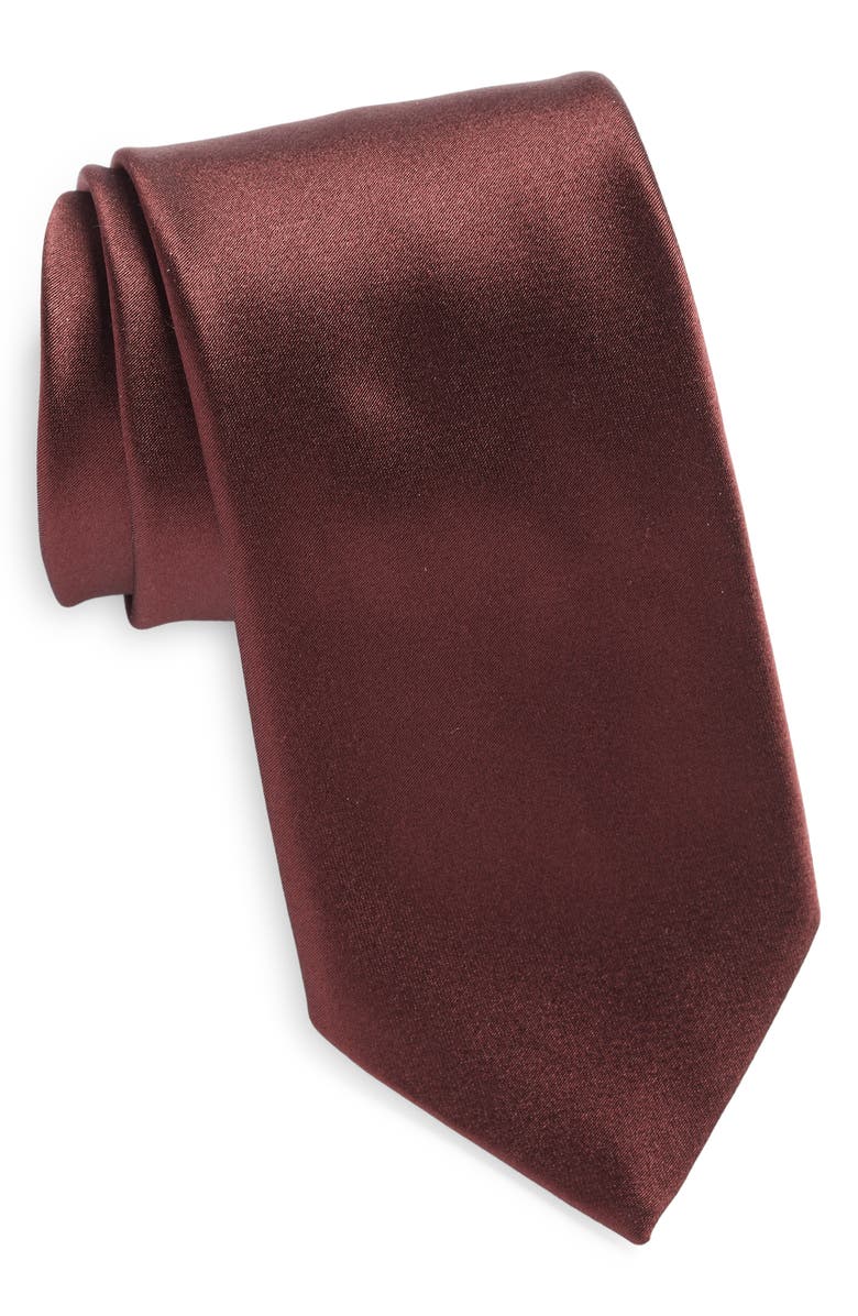 ZEGNA TIES Silk Satin Tie, Main, color, 