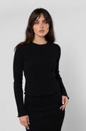 LEISURE LAB Cotton Rib Long Sleeve