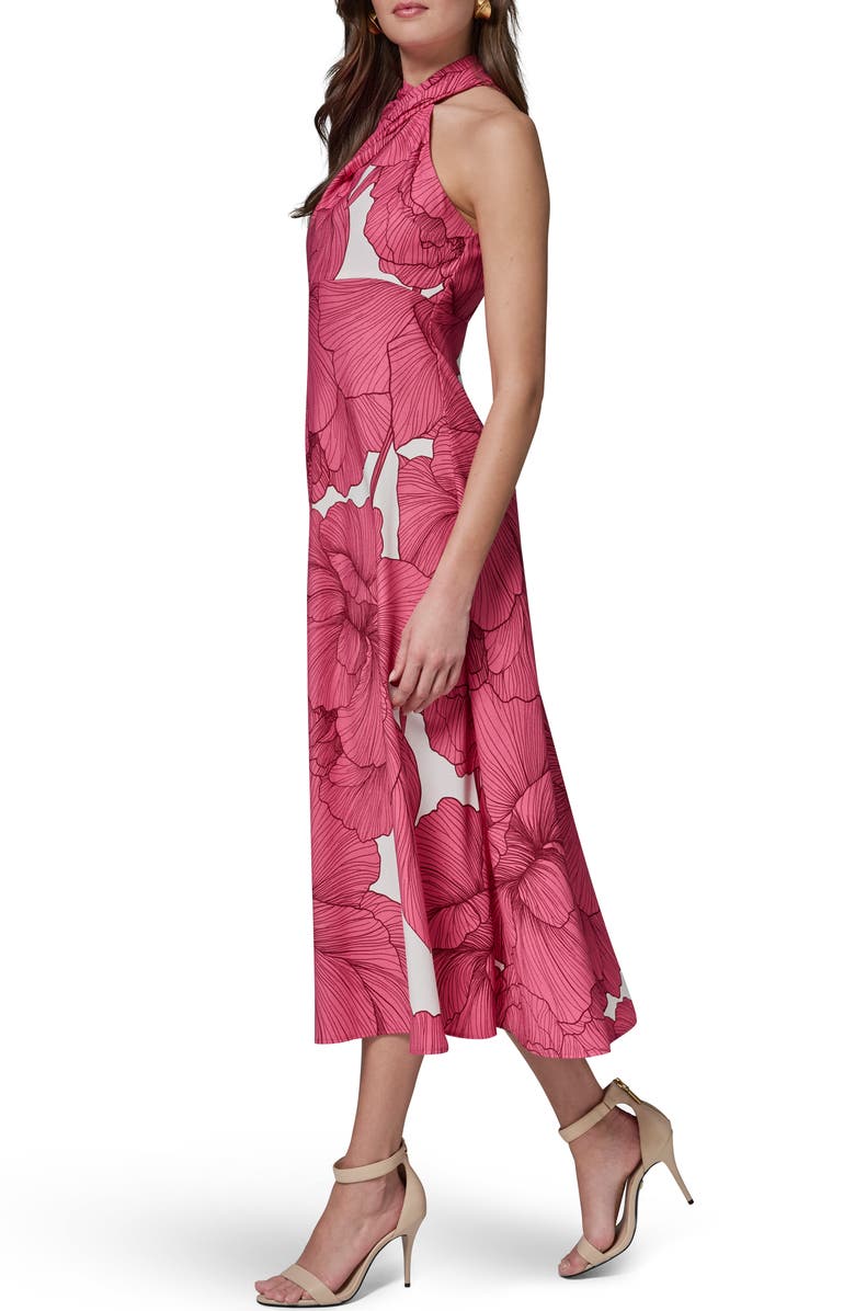 Donna Karan New York Floral Print A-Line Dress, Alternate, color, Azalea Muli