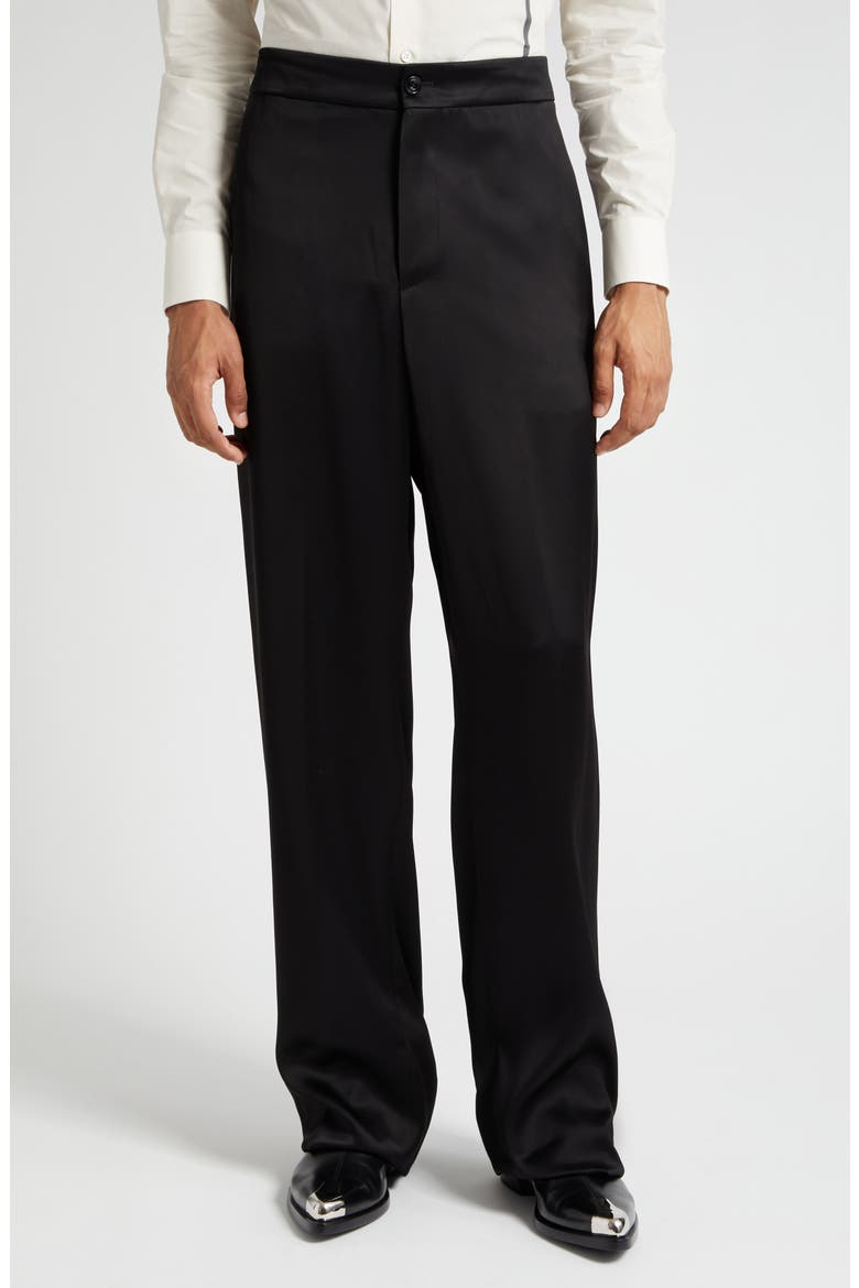 Satin Pants, Main, color, BLACK