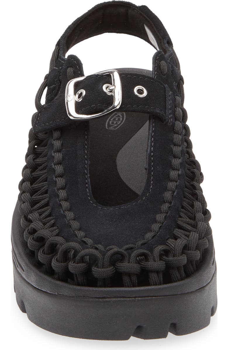 KEEN Uneek Platform Mary Jane Sandal, Alternate, color, Black/ Black
