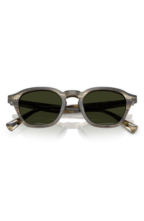 Oliver Peoples 48mm Small Polarized Square Sunglasses In Gray