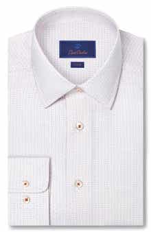 Trim Fit Geometric Cotton Dress Shirt