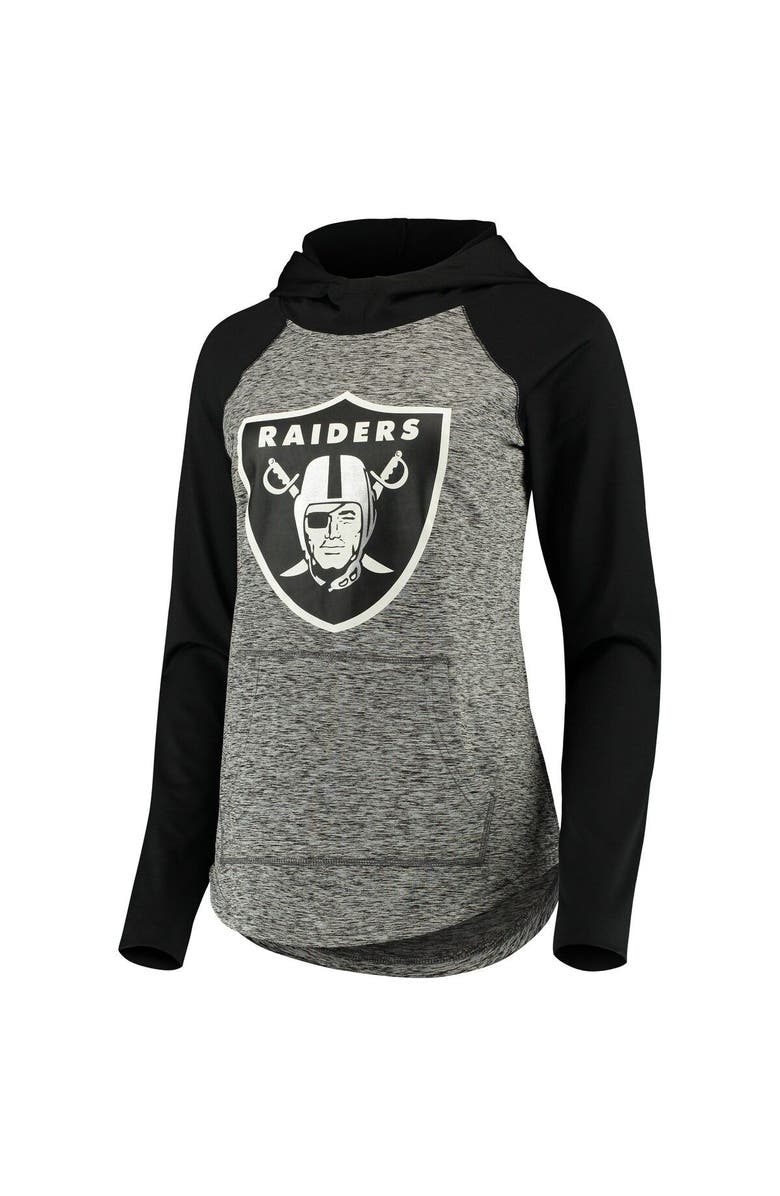 G-III 4HER BY CARL BANKS Women's G-III 4Her by Carl Banks Heathered Gray/Black Las Vegas Raiders Championship Ring Pullover Hoodie, Main, color, 