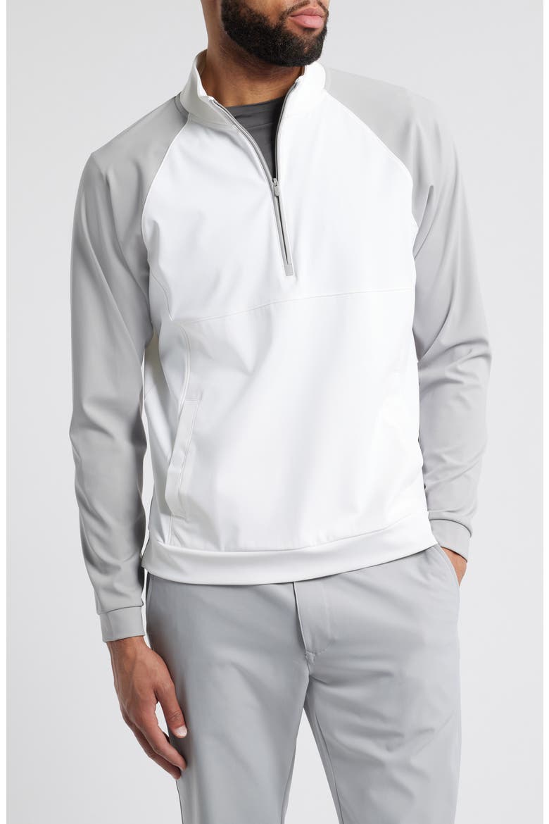 Armstrong Water Resistant Performance Half Zip Pullover, Main, color, WHITE
