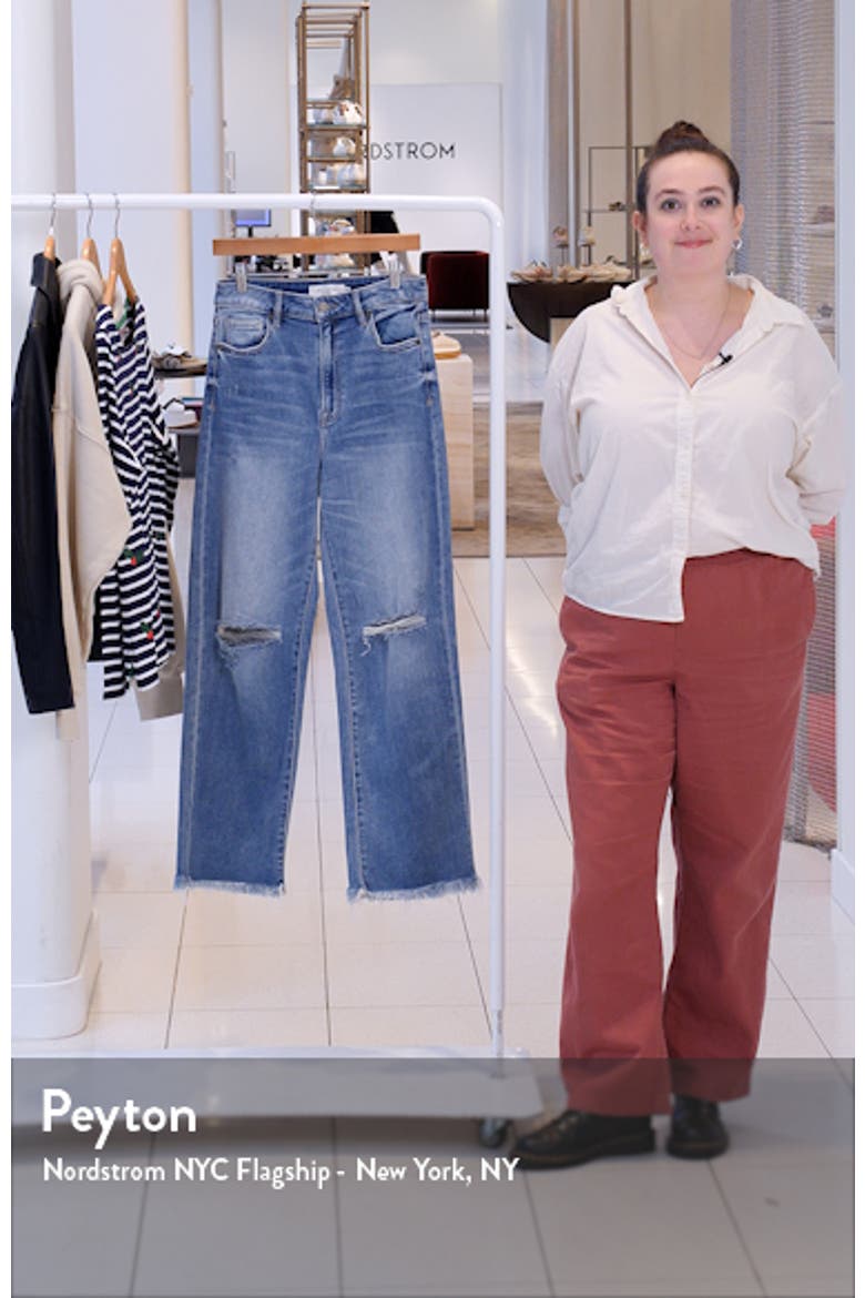High Waist Ripped Straight Leg Jeans video