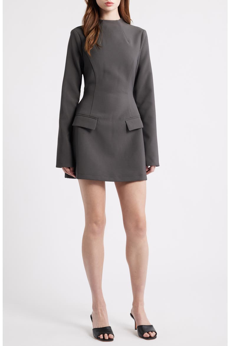 The Ultimate Muse Split Sleeve Minidress with Pockets, Main, color, SLATE GREY