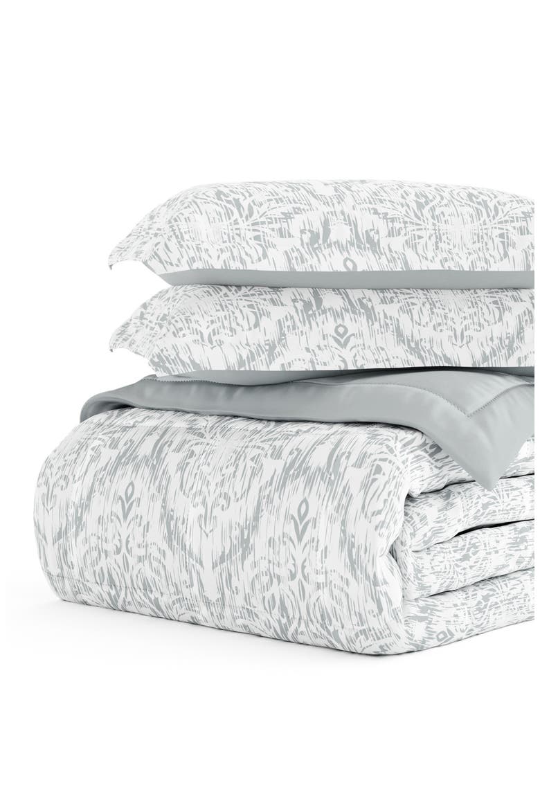 Premium Down Alternative English Countryside Reversible Comforter Set, Alternate, color, LIGHT GRAY