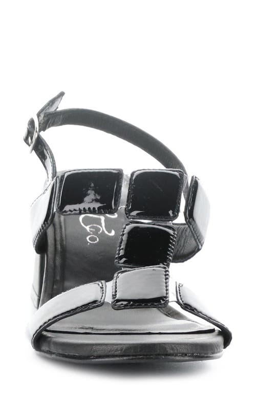 Bos. & Co. Glow Slingback Sandal In Black Patent/black Leather