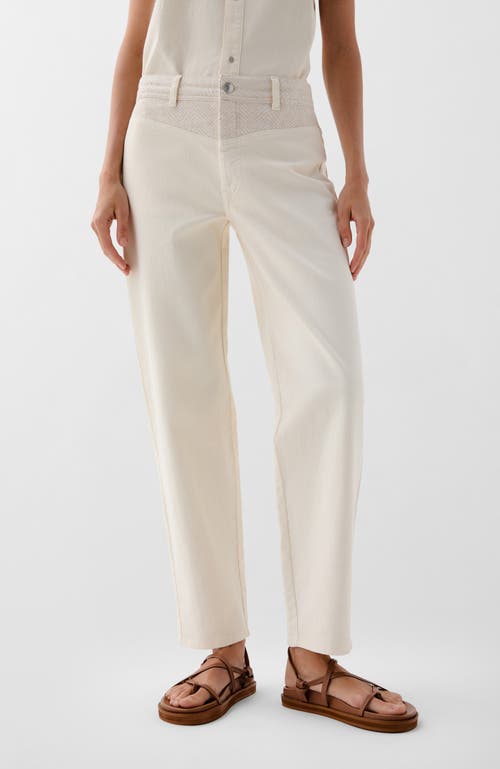 Scalpers White Trize Denim Pant In Animal Print