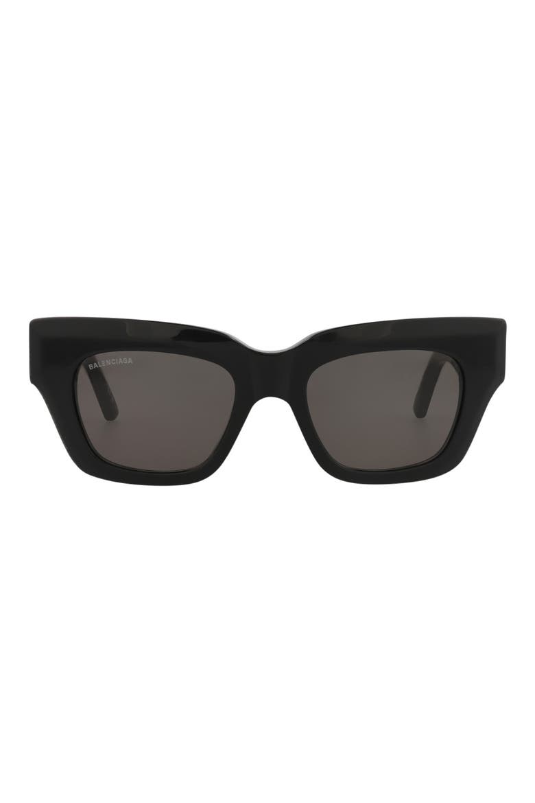 51mm Square Sunglasses, Main, color, BLACK BLACK GREY