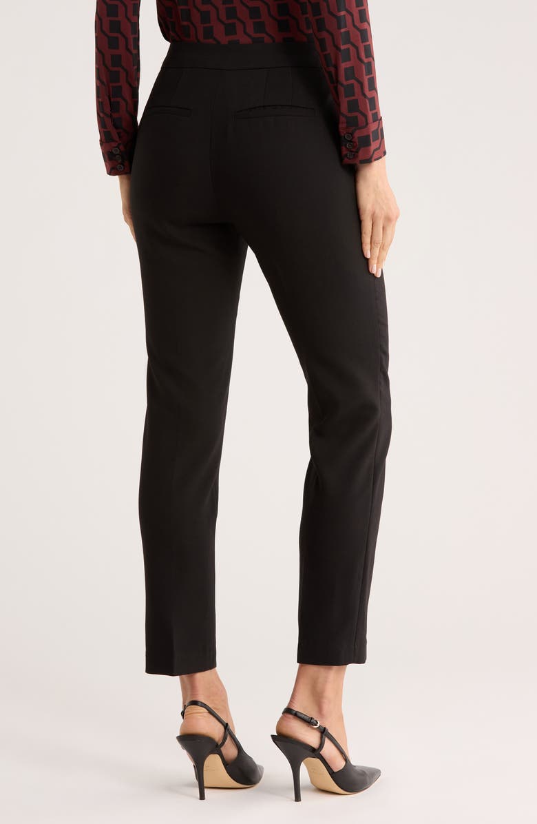 T Tahari Slim Leg Ankle Pants, Alternate, color, Black
