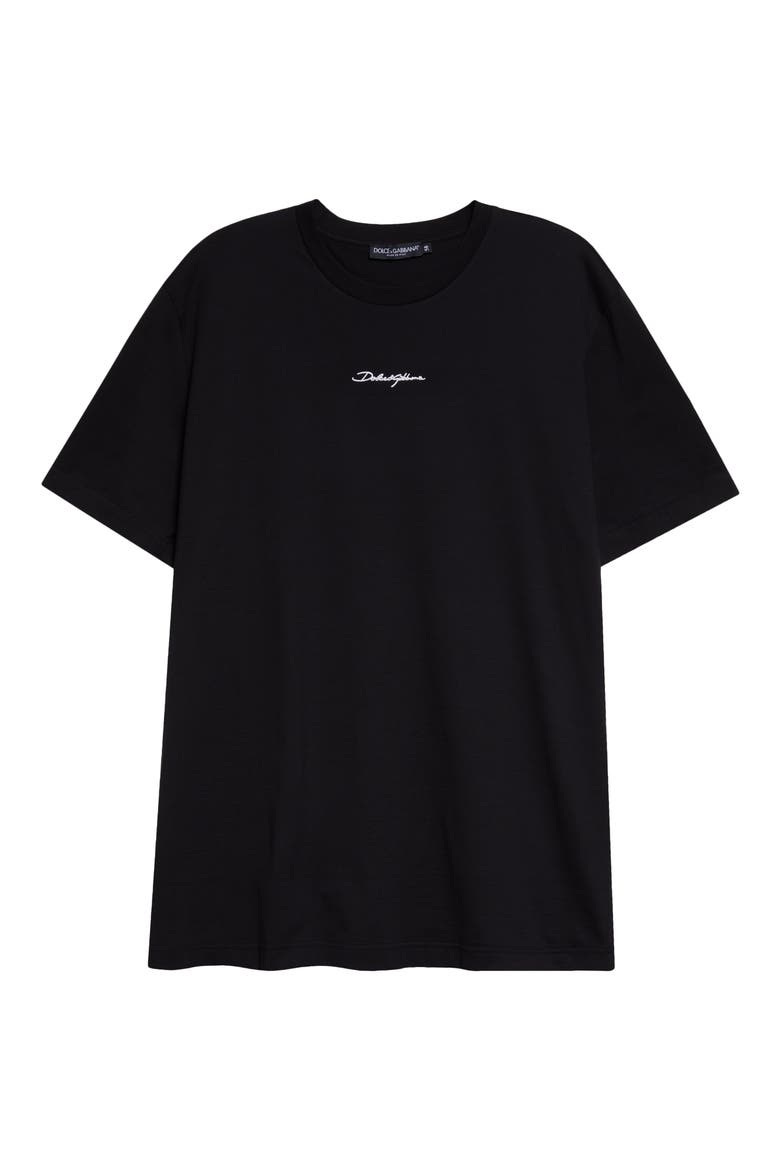 Embroidered Logo T-Shirt, Alternate, color, N0000 BLACK