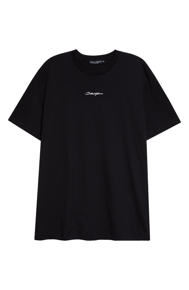 Dolce&Gabbana Beauty Embroidered Logo T-Shirt, Main, color, N0000 Black