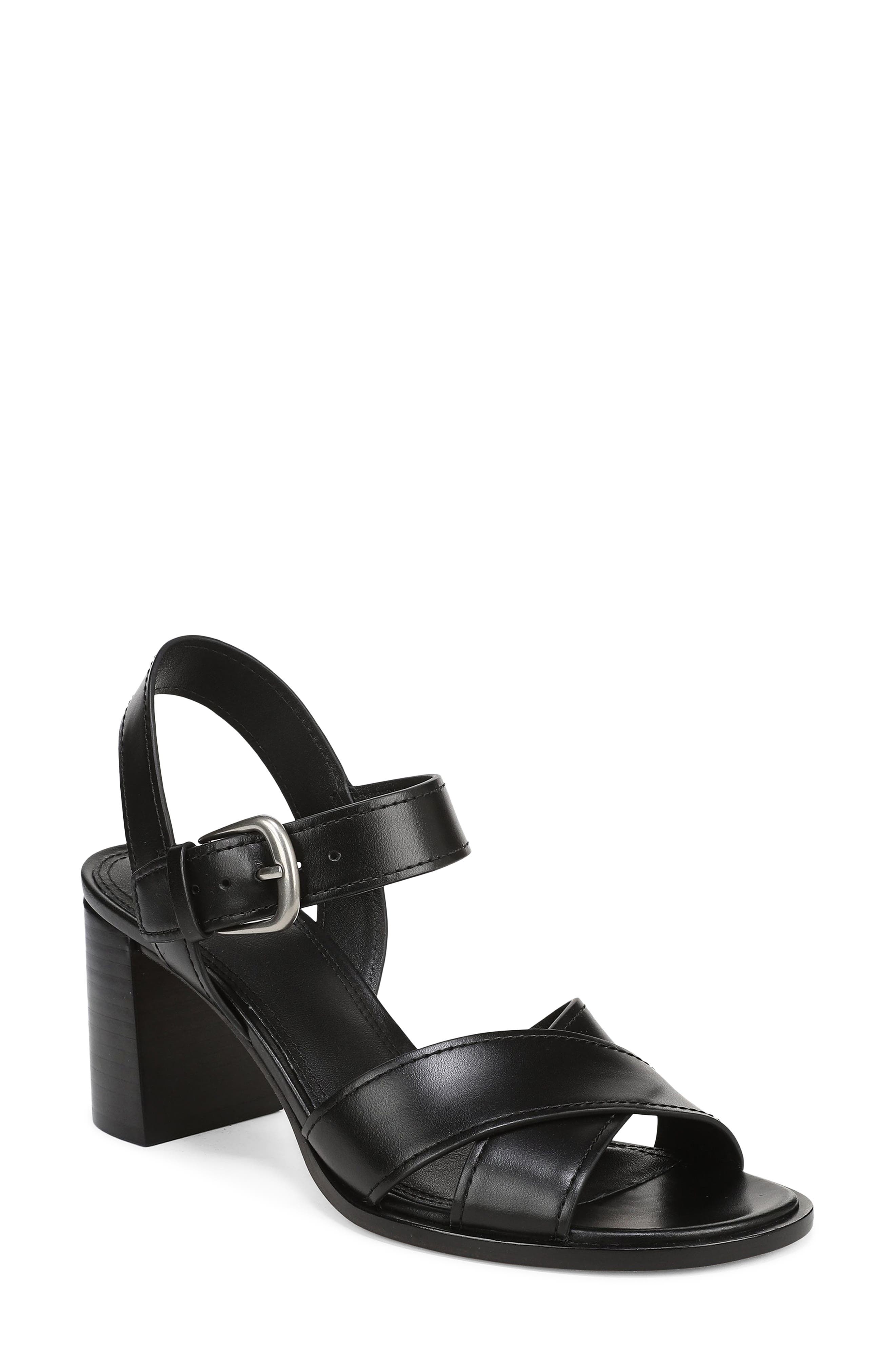 Vince Salma Ankle Strap Sandal, Main, color, Black