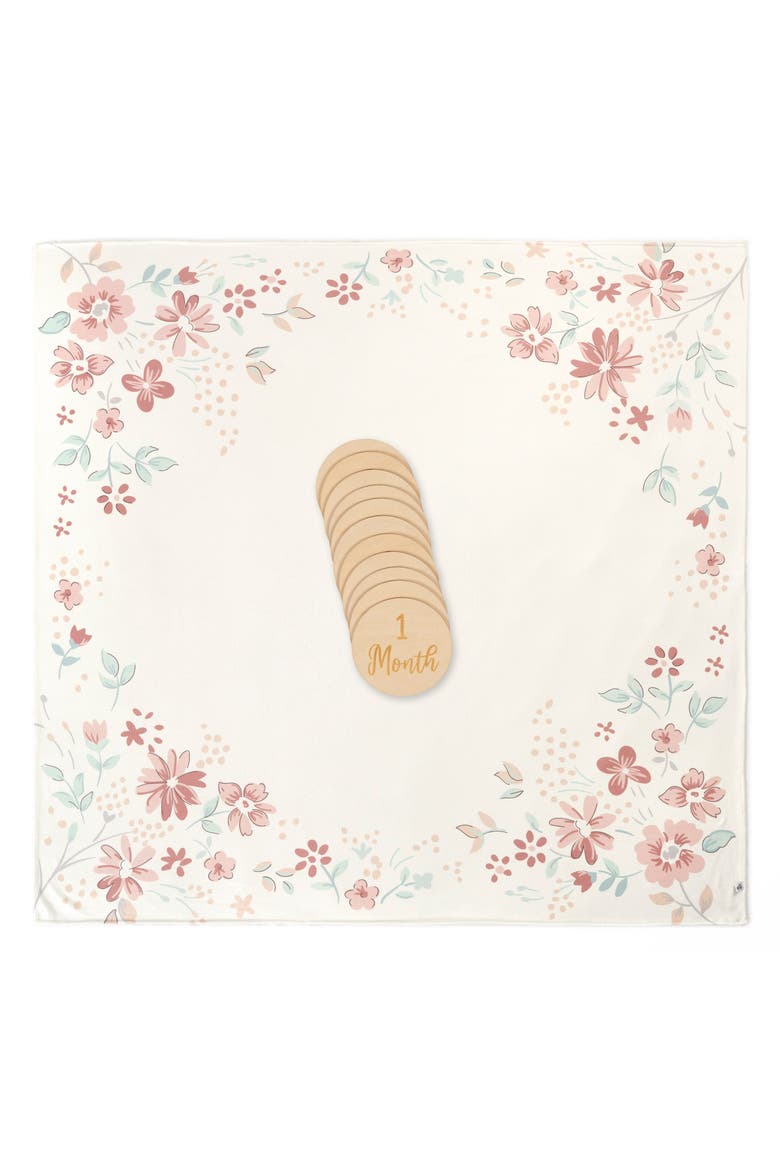 Floral & Wood Milestone Gift Set, Alternate, color, Floral & Wood