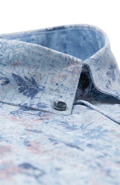 Brooklyn Brigade Barlow Vintage Floral Short Sleeve Shirt In Blue