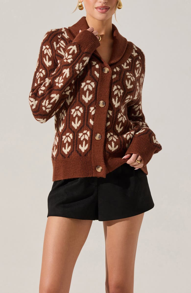 ASTR the Label Marcenia Shawl Collar Cardigan, Alternate, color, 