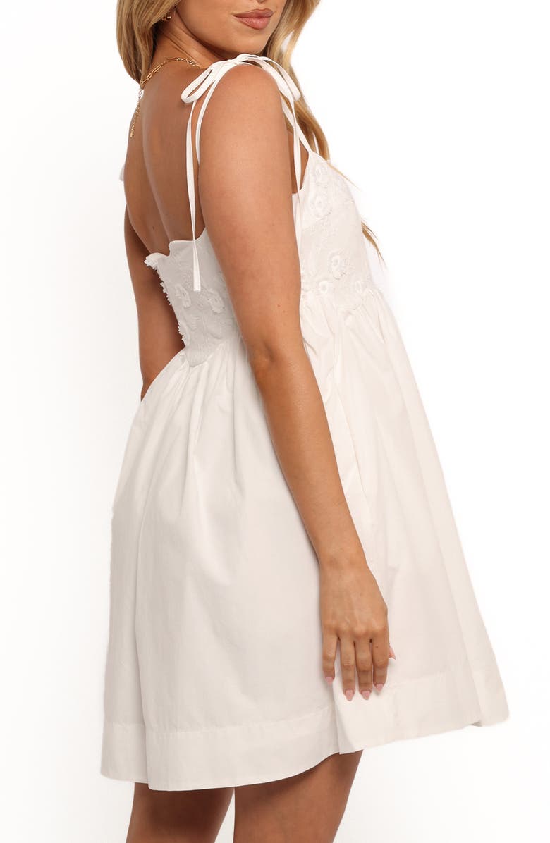 Petal & Pup Lynne Tie Strap Minidress, Alternate, color, White