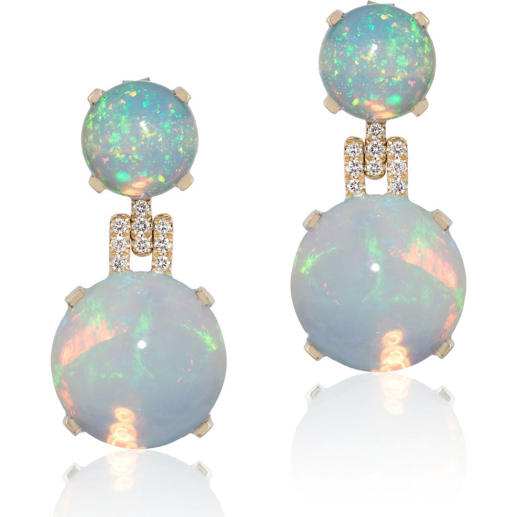 Goshwara Rock 'n' Roll Double Sphere Drop Earrings In Blue