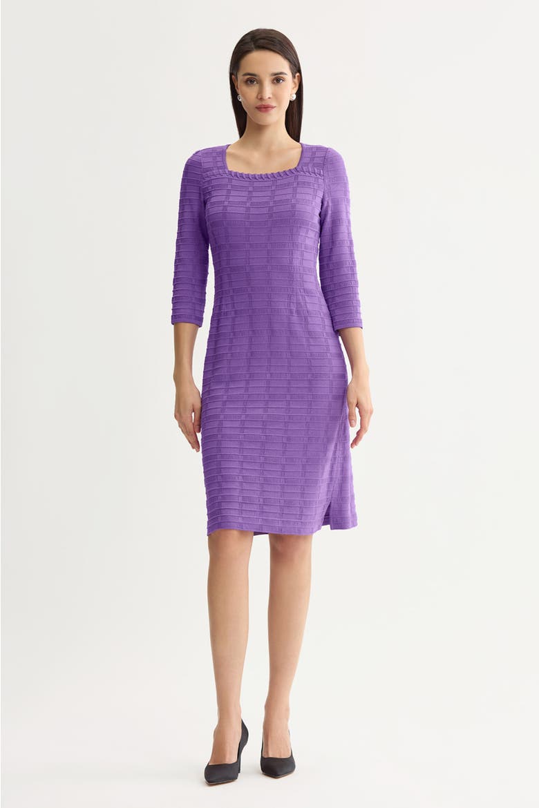 Textured Soft Knit Sheath Dress, Main, color, Sunset Purple