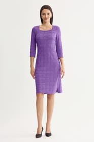 Ming Wang Textured Soft Knit Sheath Dress