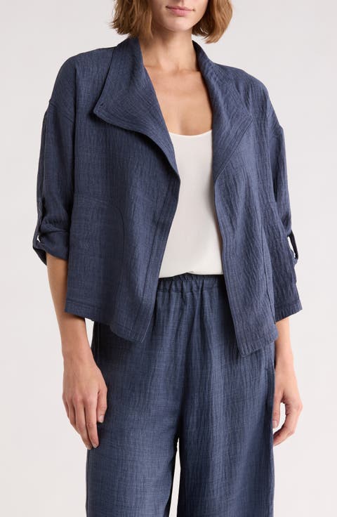 Textured Drape Jacket