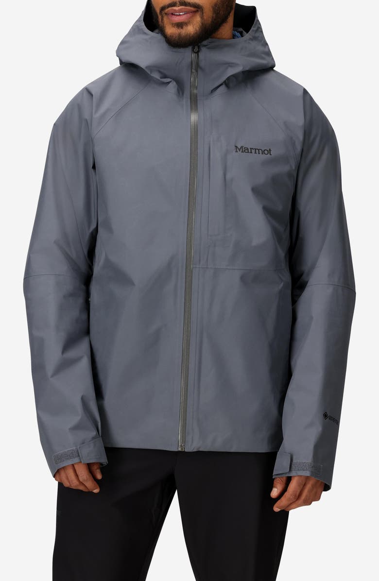 Marmot Waypoint Gore-Tex<sup>®</sup> Waterproof Hooded Jacket, Main, color, Steel Onyx