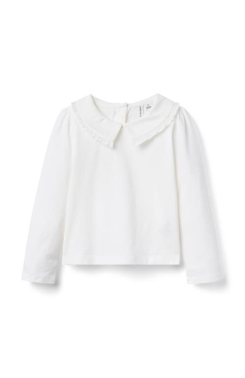 Janie And Jack Ruffle Collar Top In White