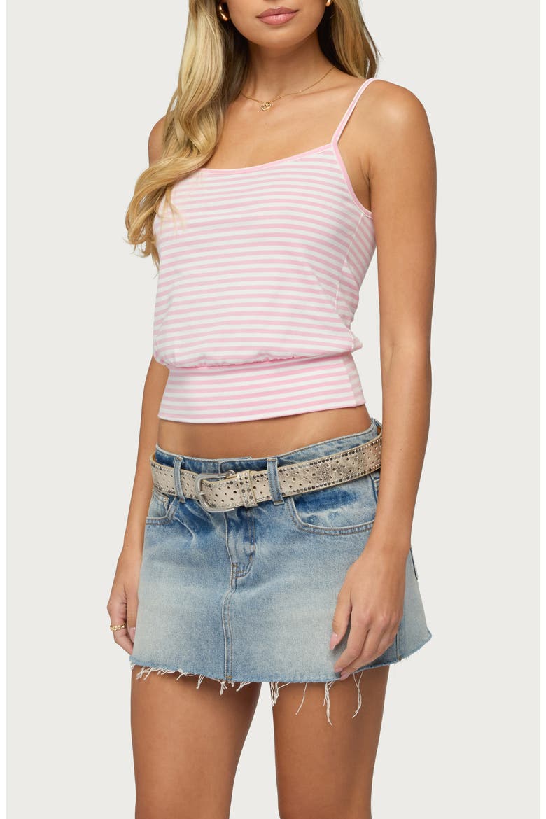 Hazelina Striped Tank Top, Alternate, color, LIGHT-PINK-AND-CREAM
