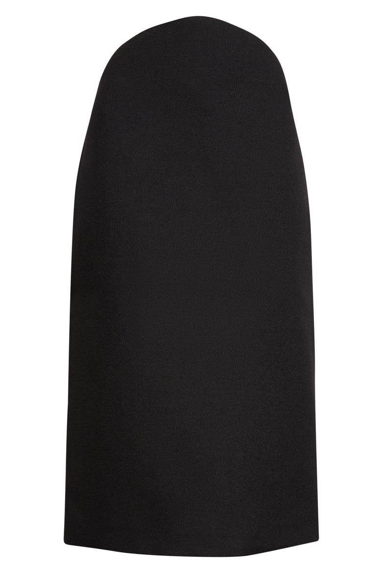 Curved Waist Virgin Wool Pencil Skirt, Main, color, BLACK